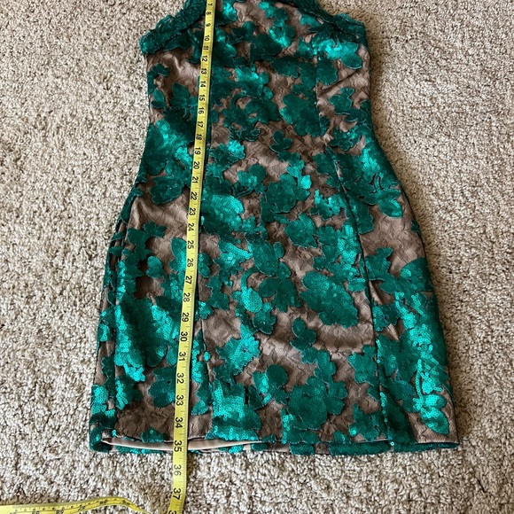 Sequin Green Cocktail Dress - Picture 11 of 16